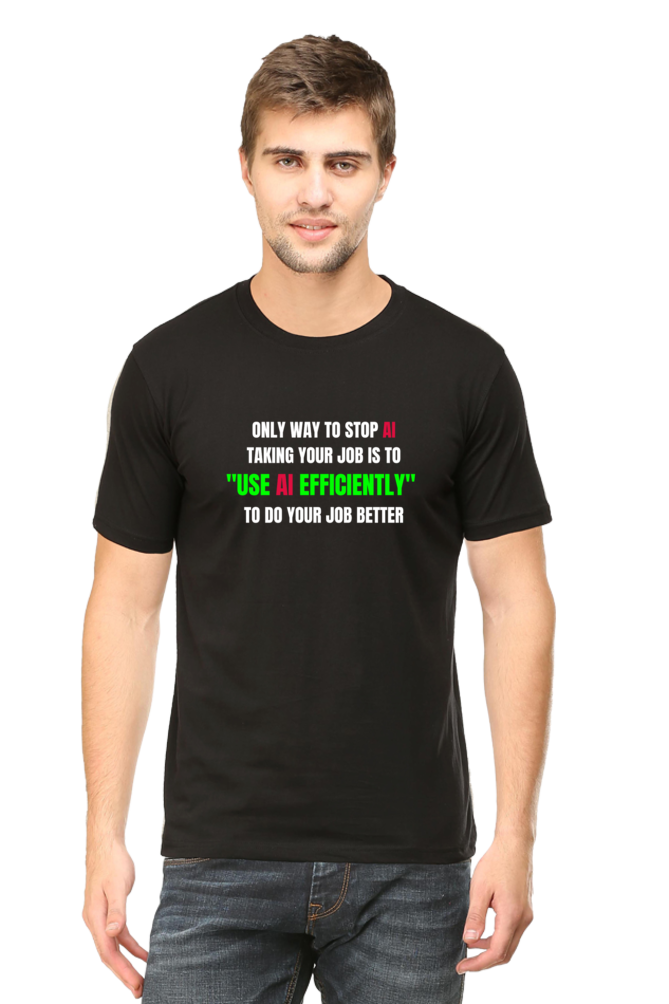 #1109 - Unisex AI Quip Design Tee | Dark Base