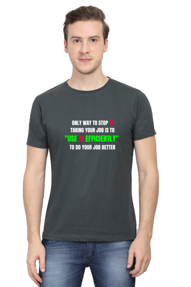 #1109 - Unisex AI Quip Design Tee | Dark Base