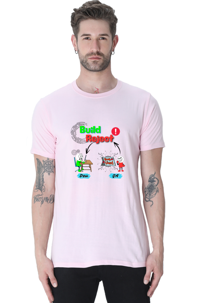 #1105 - Unisex Build Reject Techno Design Tee | Light Base