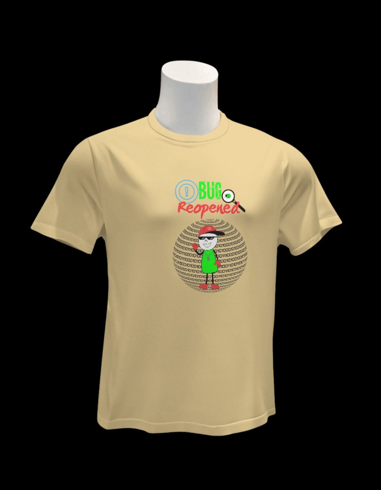 #1102 - Unisex Bug Reponed Design Tee | Light Base