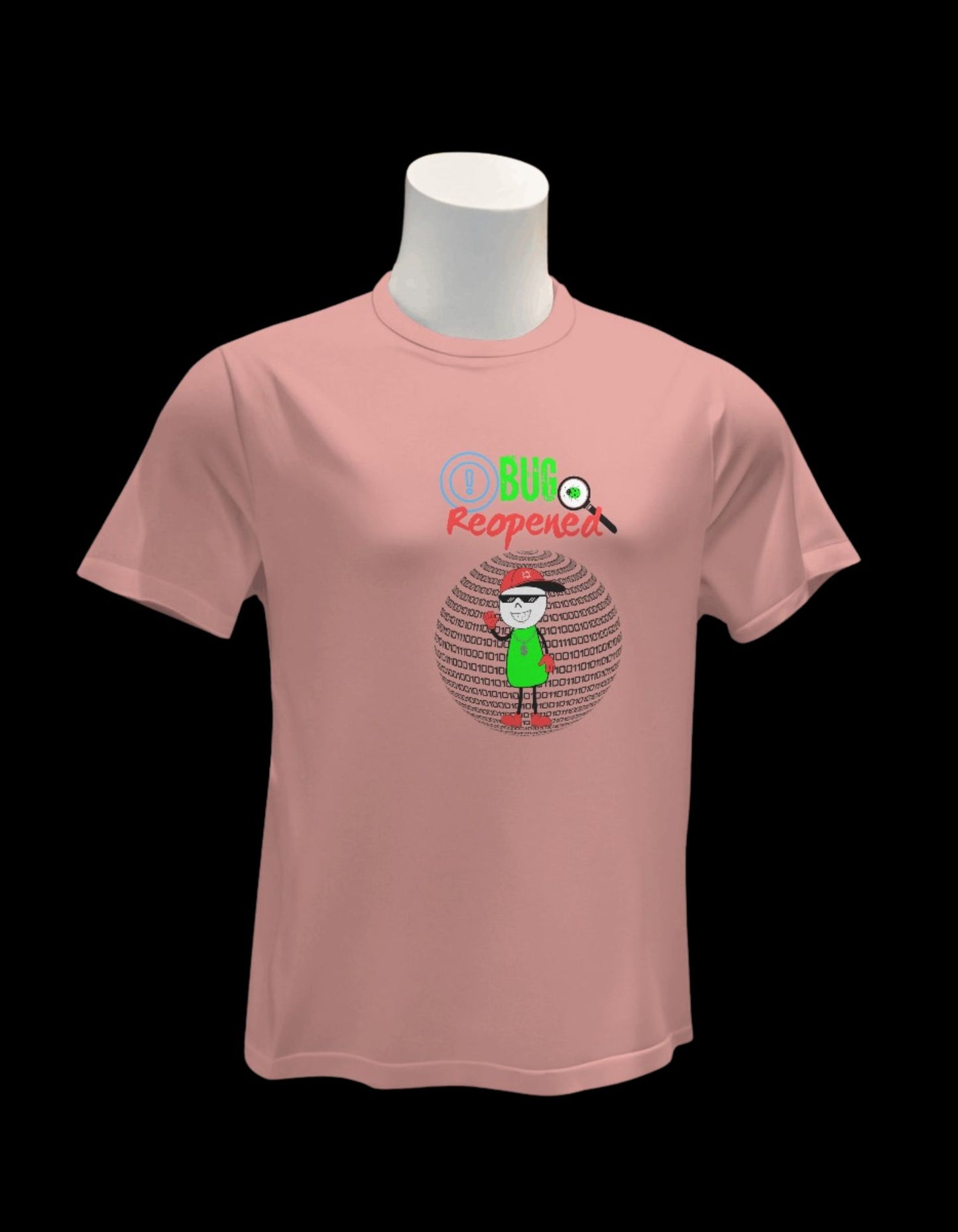 #1102 - Unisex Bug Reponed Design Tee | Light Base