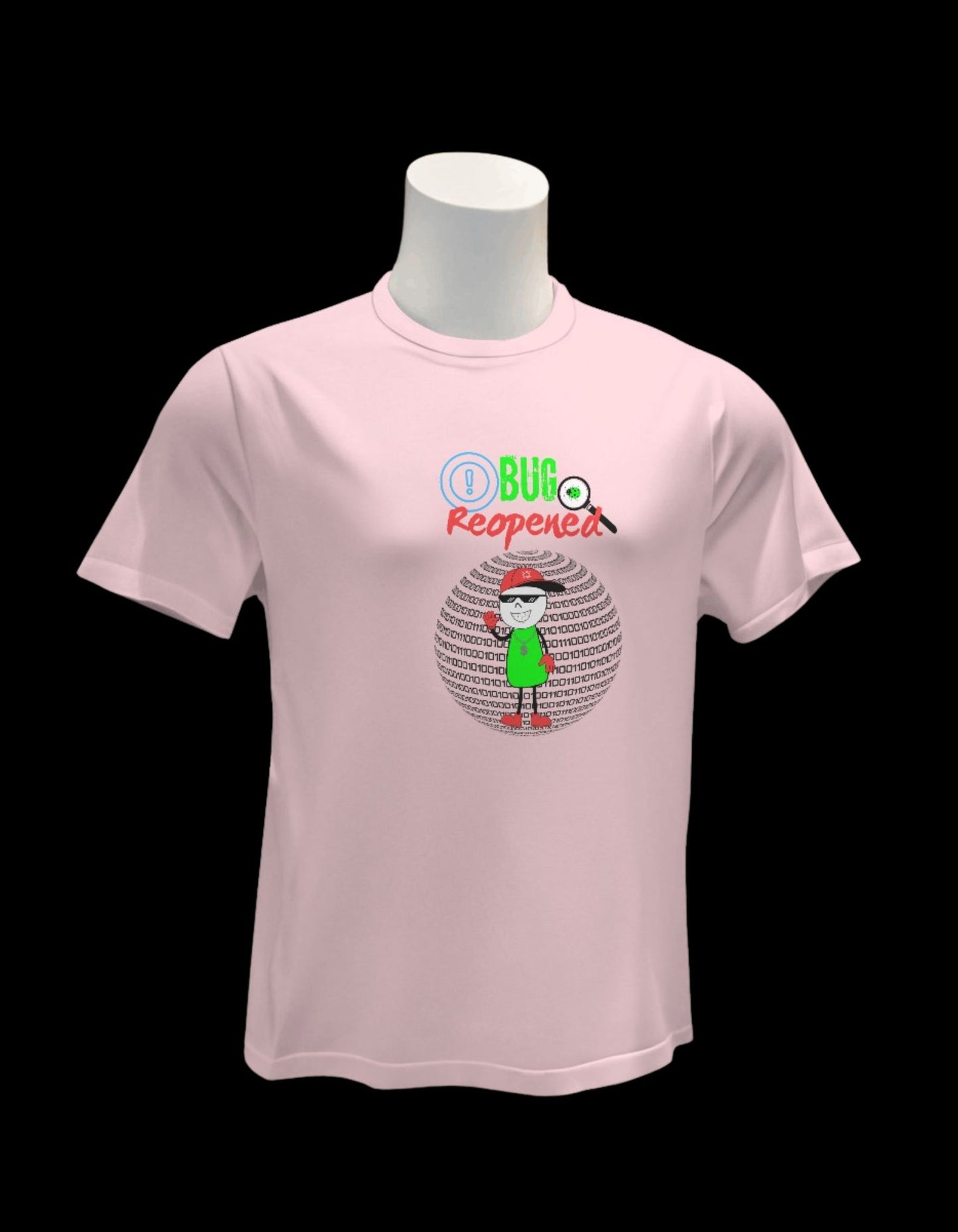 #1102 - Unisex Bug Reponed Design Tee | Light Base