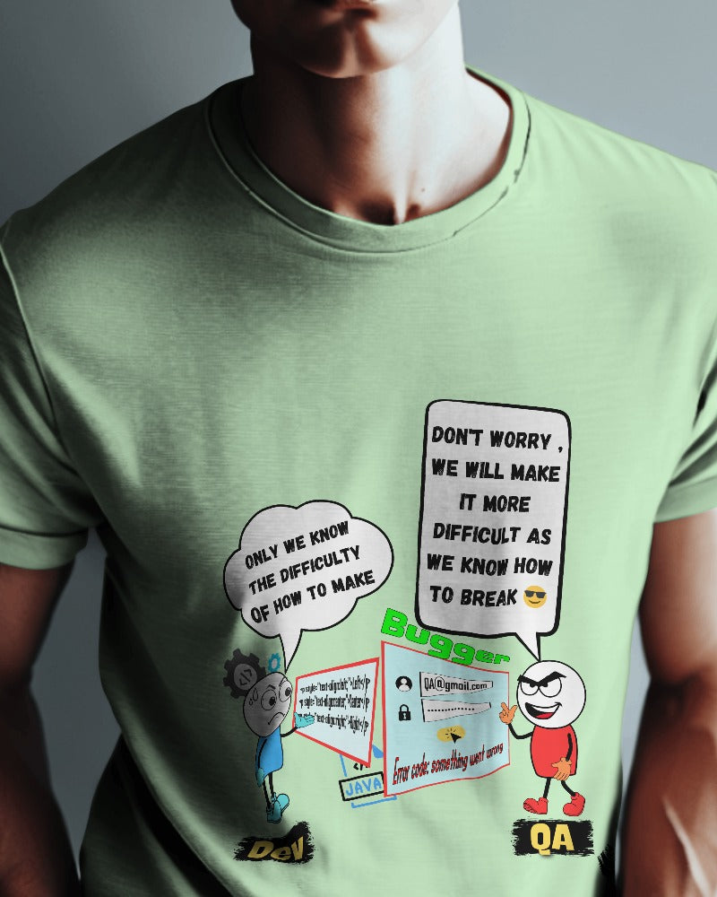 #1110 - Unisex Dev QA Trolling Tee | Light Base