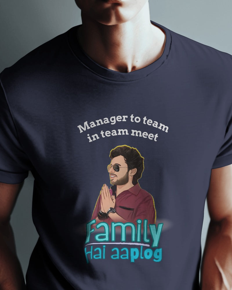 #1126 - Manager and Team Quip Unisex Tee| Mirzapur Special | Dark Base