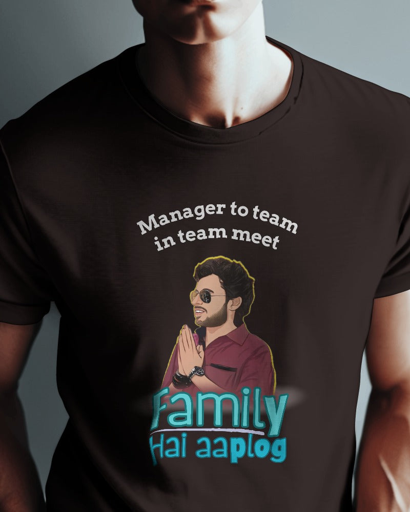 #1126 - Manager and Team Quip Unisex Tee| Mirzapur Special | Dark Base