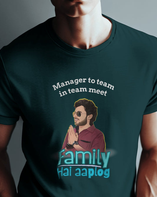 #1126 - Manager and Team Quip Unisex Tee| Mirzapur Special | Dark Base