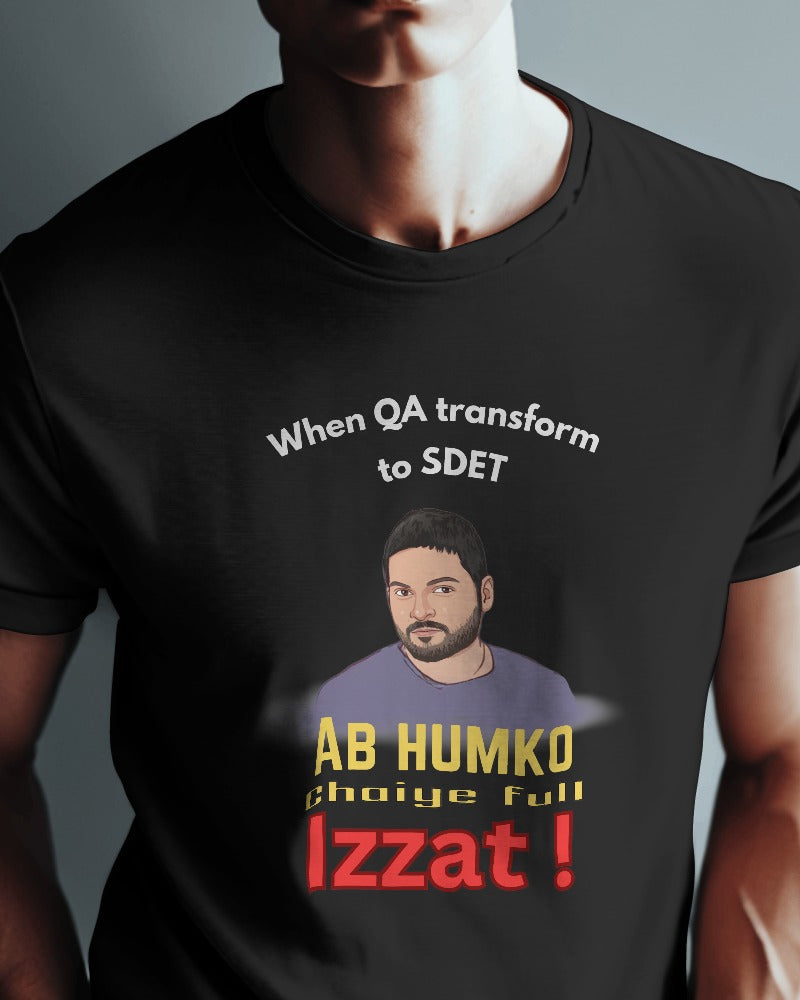 #1103 - Transforming QA to SDET Unisex Tee| Mirzapur Special | Dark Base