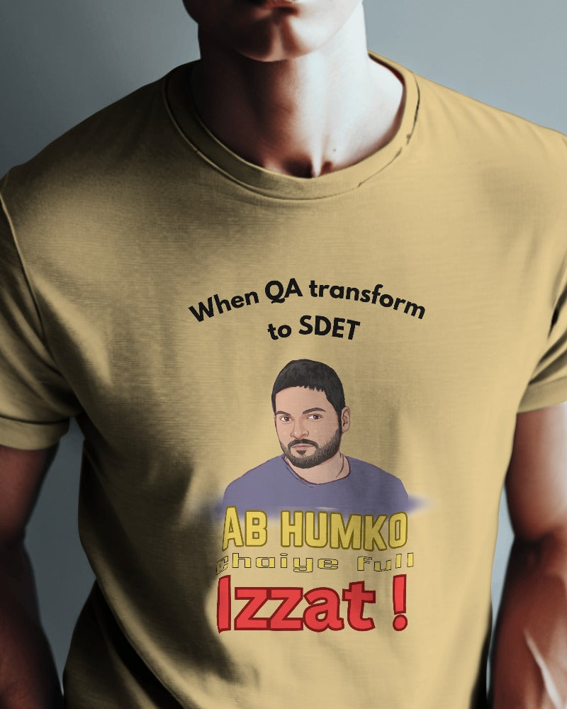 #1129 - Transforming QA to SDET Unisex Tee| Mirzapur Special | Light Base