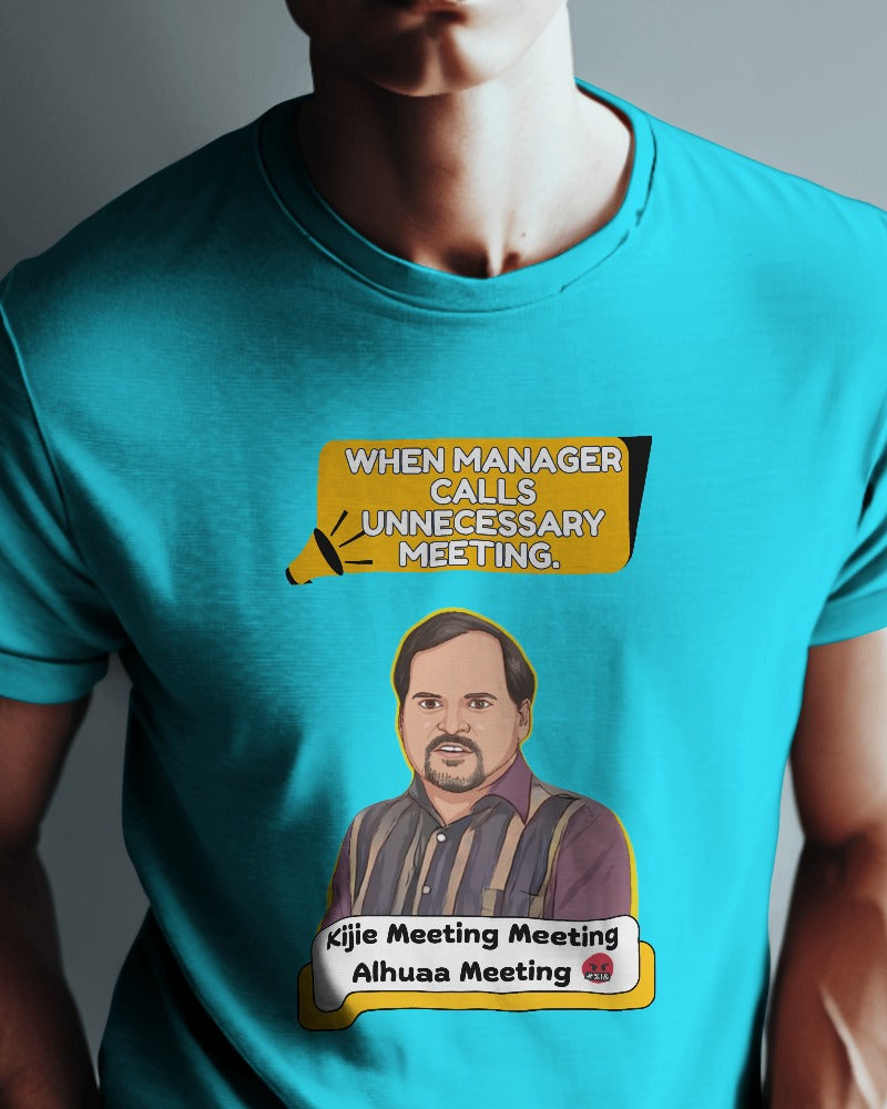 #1106 - Angry Bhusan Unisex Tee | Panchayat Exclusive | Light Base