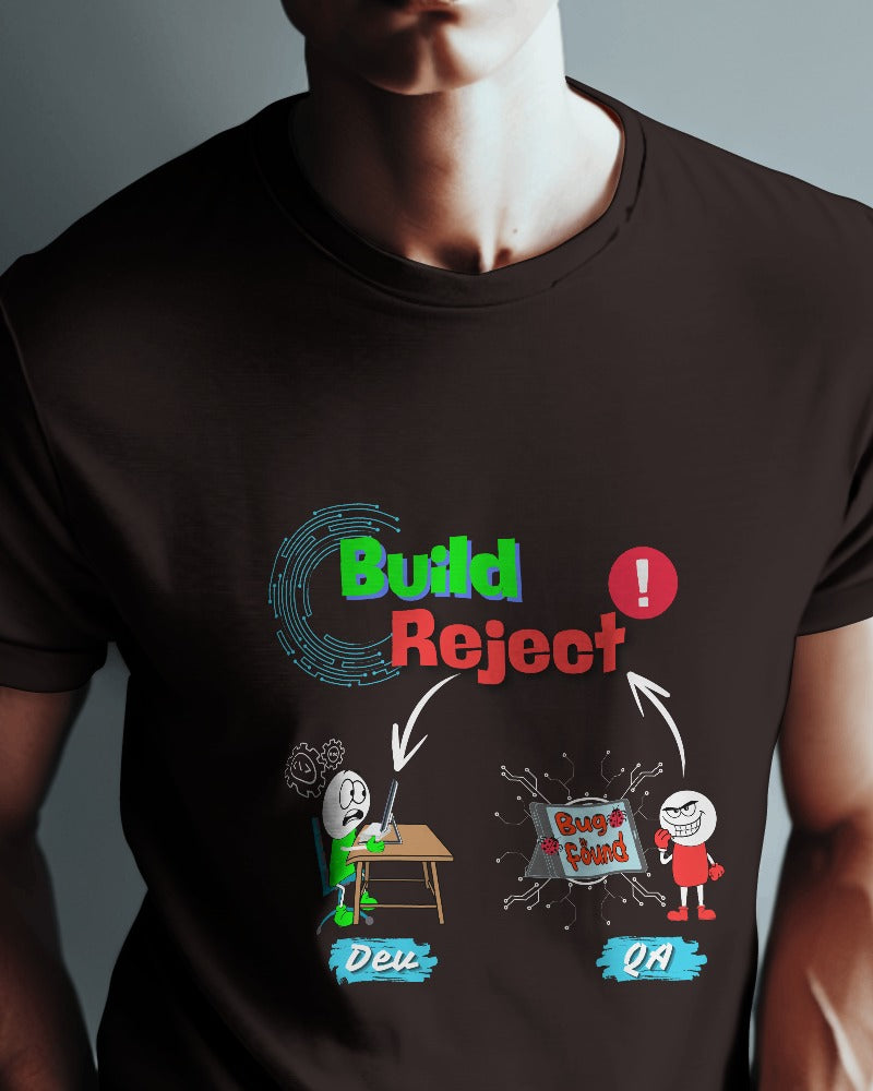 #1121 - Unisex Build Reject Techno Design Tee | Dark Base