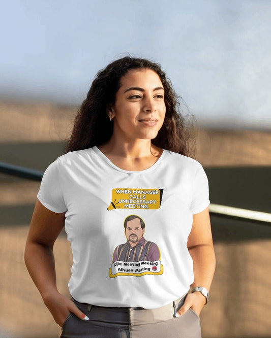 #1106 - Angry Bhusan Unisex Tee | Panchayat Exclusive | Light Base