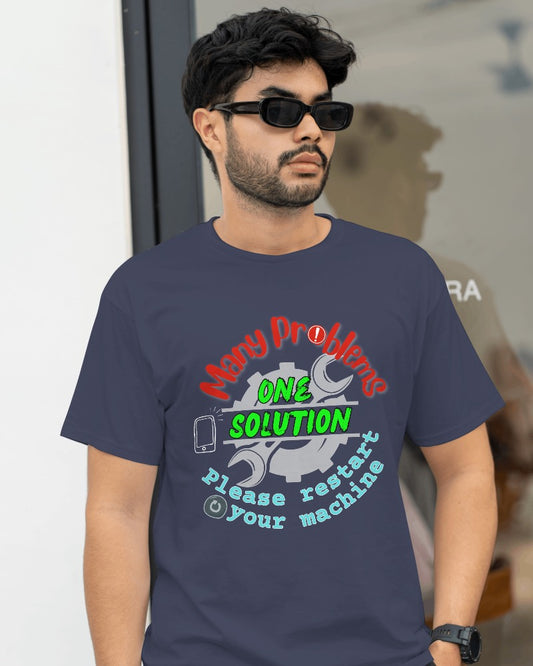 #1115 - Many Problem One Solution Unisex Tee| Dark Base