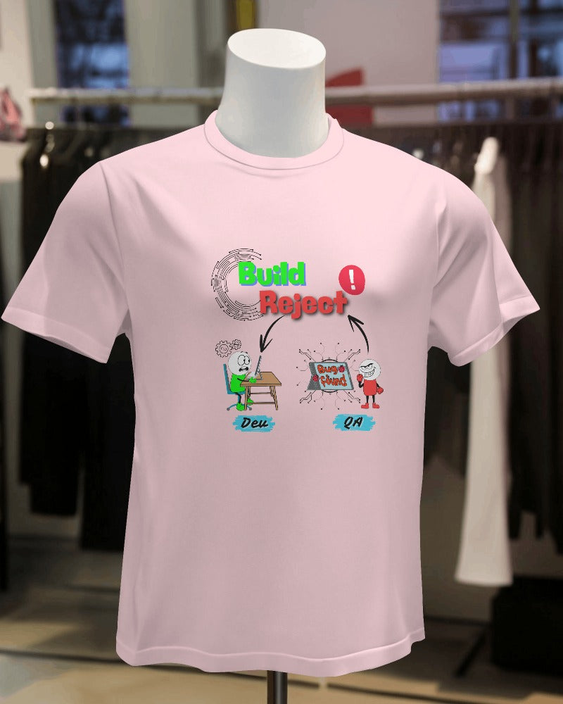 #1105 - Unisex Build Reject Techno Design Tee | Light Base