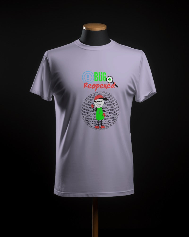 #1102 - Unisex Bug Reponed Design Tee | Light Base