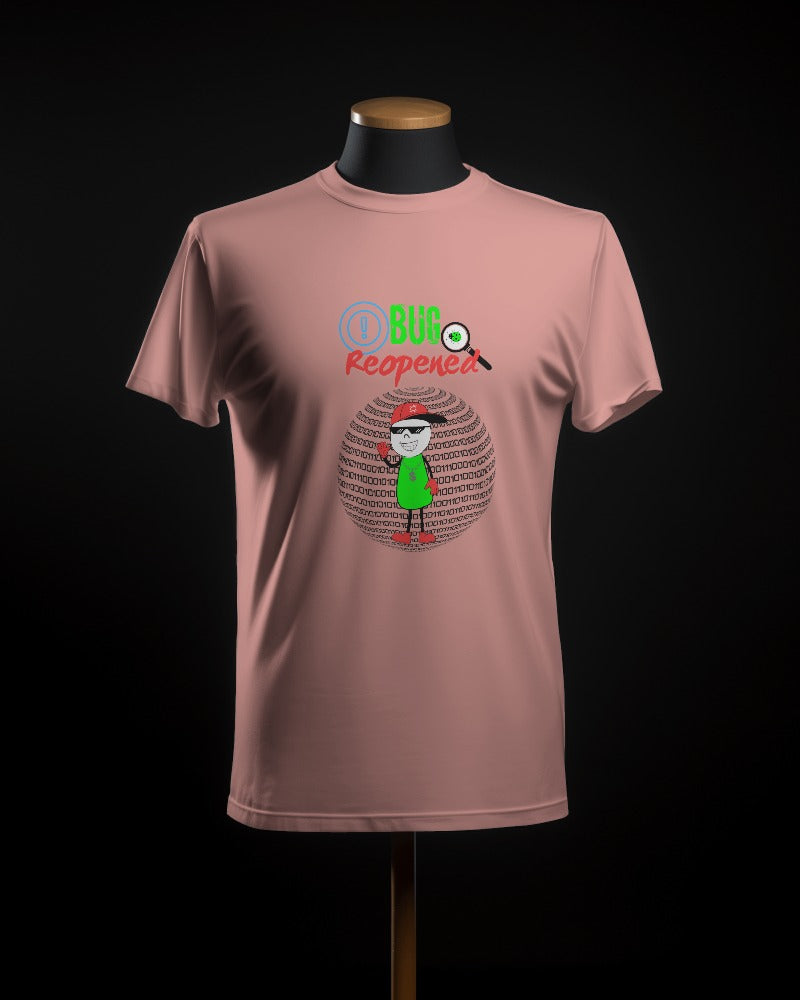 #1102 - Unisex Bug Reponed Design Tee | Light Base